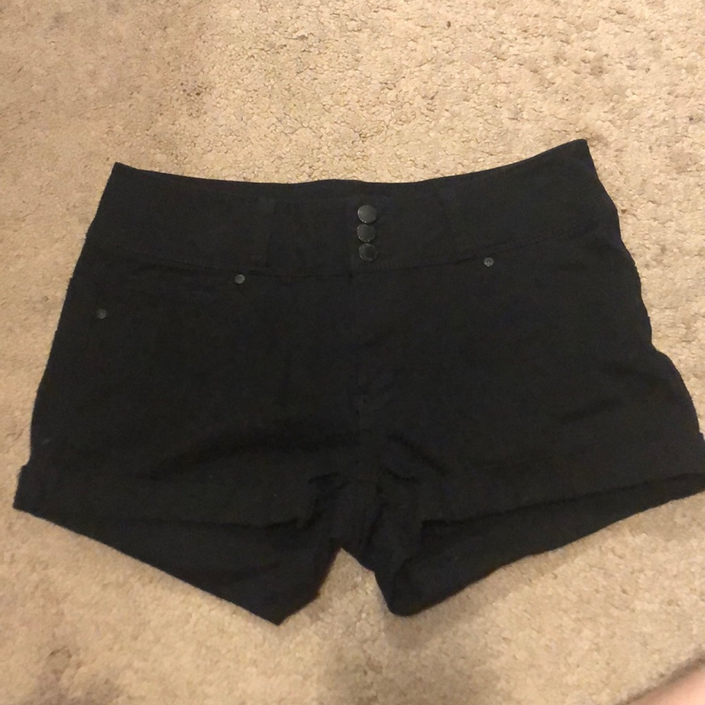 Black summer jean shorts